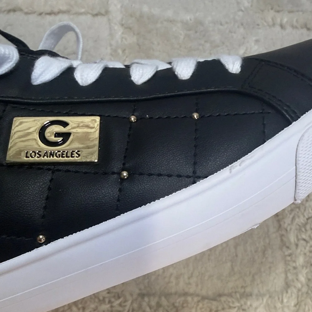G by Guess Los Angeles Black and Gold Sneakers